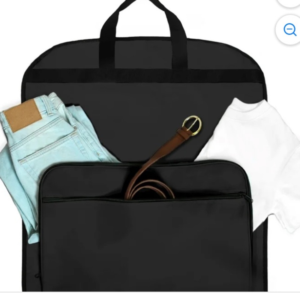 Dalix Black Garment Bag with 2 Front Pocket